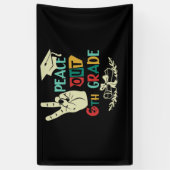 Afscheid Vrede in 6e klas Afstuderen zesde klas Spandoek (Verticaal)