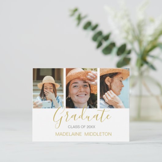 Afscheidfeest Afstudeerfeest Foto Moderne Uitnodig Uitnodiging Briefkaart (Staand voorkant)