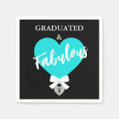 Afscheidfeest met glans  servet (Voorkant)