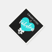 Afscheidfeest met glans  servet (Hoek)