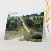 afscheids groot spoor kaart (Gele Bloem)