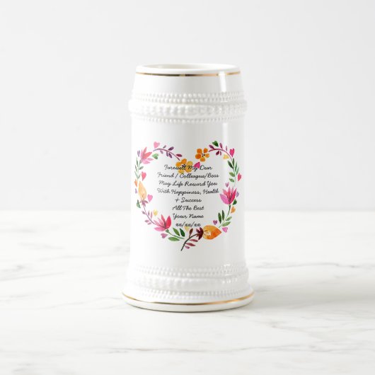 Afscheids- Verlatingsmok Mug Laat Eigen Tekst Gedi Bierpul (Center)