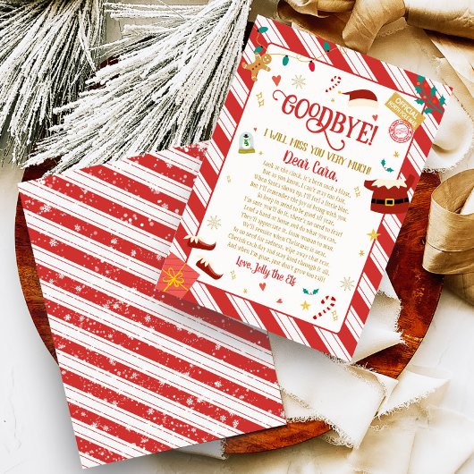 Afscheidsbrief van Elf Goodbye Letter Kaart