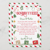 Afscheidsbrief van Uw Kerst Elfen Kaart (Voorkant / Achterkant)