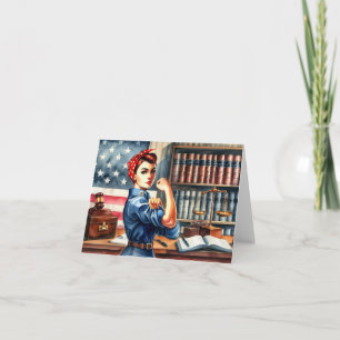 Afscheidscade rechtenfaculteit - Rosie the Riveter Kaart