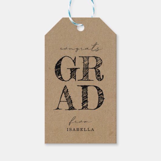 Afscheidscadeautag Cadeaulabel (Voorkant)
