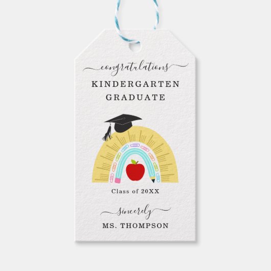 Afscheidscadeautje voor kleuterschool / kleutergro cadeaulabel (Voorkant)