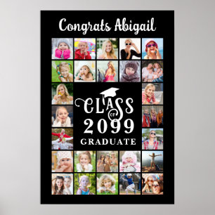 Afscheidscollage 26 foto's Jaar van afstuderen Poster