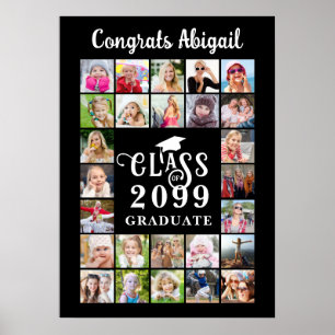 Afscheidscollage 26 foto's Jaar van afstuderen Poster