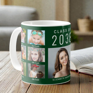 Afscheidscollage Groen Afstuderen Koffiemok