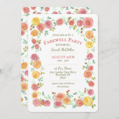 Afscheidsfeest Bloemen Uitnodiging (Voorkant / Achterkant)