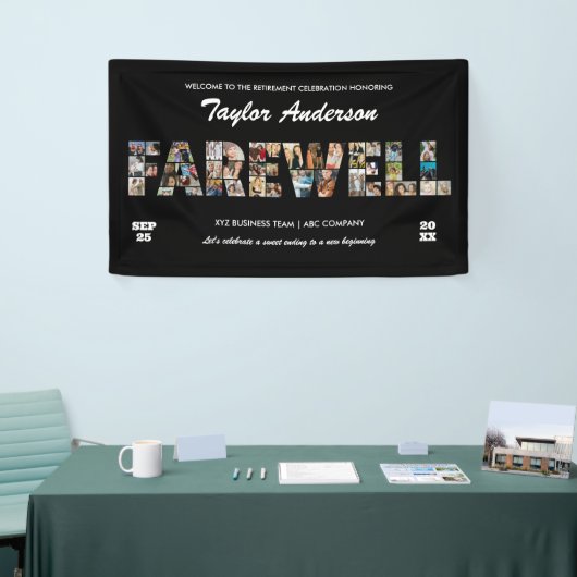 Afscheidsfeest Fotocollage Collage Collega Pensioe Spandoek (Beurs)