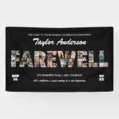 Afscheidsfeest Fotocollage Collage Collega Pensioe Spandoek (Horizontaal)