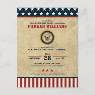 Afscheidsfeest van de Amerikaanse marine - Recruit Briefkaart