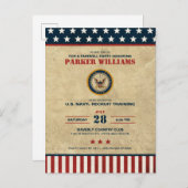 Afscheidsfeest van de Amerikaanse marine - Recruit Briefkaart (Voorkant / Achterkant)