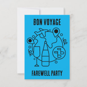 Afscheidsfeestje uitnodigen RSVP kaartje