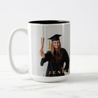 Afscheidsgeschenk eindexamenklas 2026  Tweekleurig Tweekleurige Koffiemok