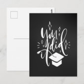 Afscheidsgroetkaart met diploma tekst Je hebt het  Briefkaart (Voorkant / Achterkant)