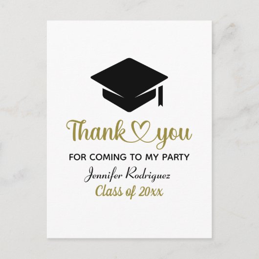 Afscheidshoed Dank Je Dat Je Naar Mijn Feest Bent  Briefkaart (Voorkant)