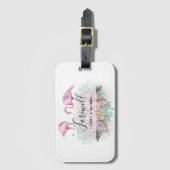 Afscheidskaarten voor flamingo's Vaarwel Geschenke Bagagelabel (Voorkant (verticaal))