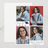 Afscheidsklas 2025 Multi Foto Afstudeeruitnodigin Kaart (Voorkant / Achterkant)