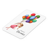 Afscheidsmeisje met ballonnen Aanmoediging Magneet (Linkerzijde)