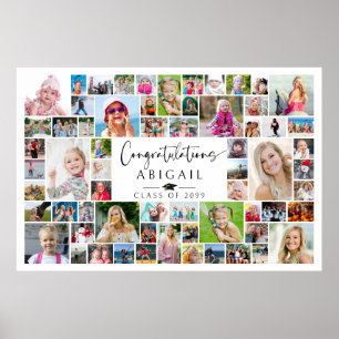 Afscheidspartij 64 Foto Collage Herinnering Poster