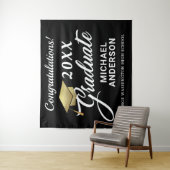 Afscheidspartij Gouden Mut Custom Achtergrond Wandkleed (In situ)