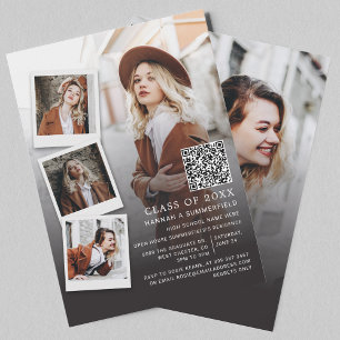 Afscheidspartij Multi Foto QR Code Afgestudeerd 20 Kaart