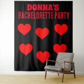 AFSCHEIDSPARTY BRUID BACKDROP AANGEPASTE WANDTAPij Wandkleed (In situ)