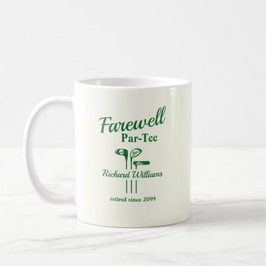 Afscheidspensioen golfclubs Thema Par T-shirt Koffiemok (Links)