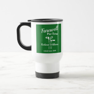 Afscheidspensioen golfclubs Thema Par T-shirt Reisbeker