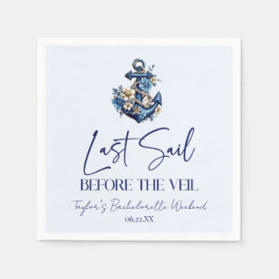 Afscheidszeiltocht voor de sluier vrijgezellenweek servet