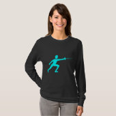 Afschermingsfiguur — Cyaan T-shirt (Voorkant volledig)