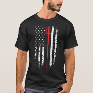  afschermingsmaatschappij Saber Sword American Fla T-shirt