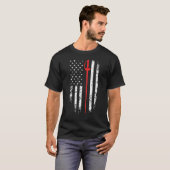 afschermingsmaatschappij Saber Sword American Fla T-shirt (Voorkant volledig)