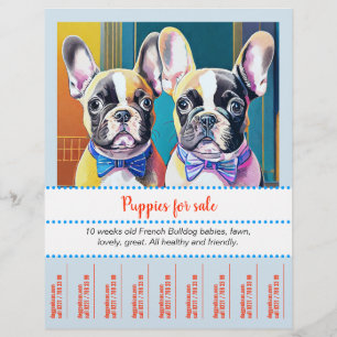 Afscheur Frans Bulldog Puppy Flyer