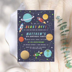 Afschieten! Birthday Party of Buitspace Rocket Shi Kaart