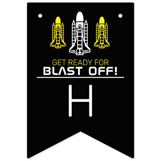 Afschieten! Space Shuttles, geboortedag Vlaggetjes (Tweede vlag)