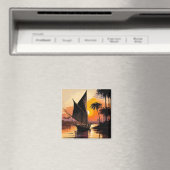 Afschilderen in de zonsondergang magneet (Insitu (Vaatwasser))