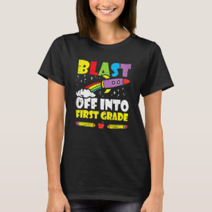 Afslag in eerste graad eerste dag van de Schoo T-shirt