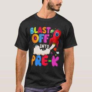 Afsluiten in pre-k astronaut buitenruimte 1D T-shirt