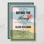 Afsluitend Golfweekend Feest voor de Bruid Kaart (Voorkant / Achterkant)