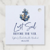 Afsluitende zeiltocht voor de vrijgezellenfeest we bedankjes labels (Achterkant)