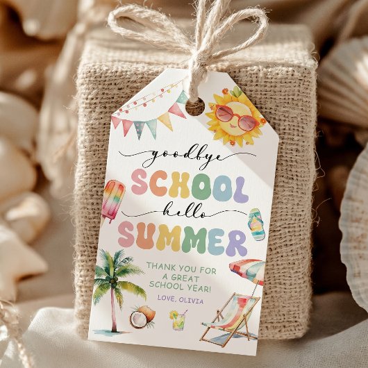 Afsluiting School Zomer Cadeaulabel