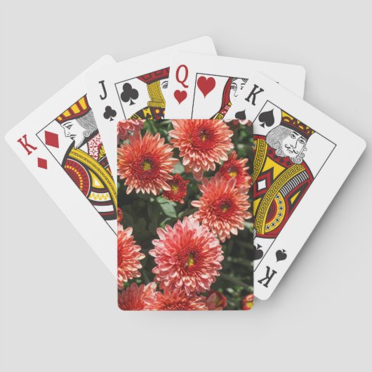 Afsluiting van chrysanthemum-plant pokerkaarten (Achterkant)