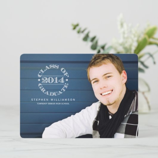 Afsluiting van de Photo Graduation Party Invitatio Kaart (Staand voorkant)