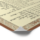 Afsluitingen van de Torah Hebreeuws en Engels op B Poster (Hoek)