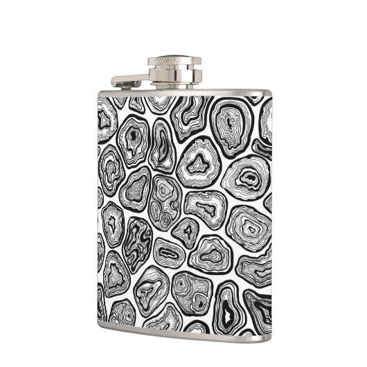 Afsnijdsels in zwart-wit heupfles (Links)