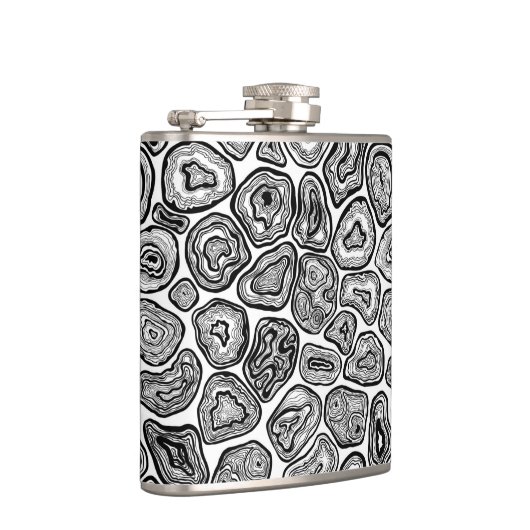 Afsnijdsels in zwart-wit heupfles (Rechts)